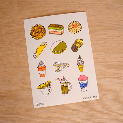 Philly Sweets 5x7" Risograph Print