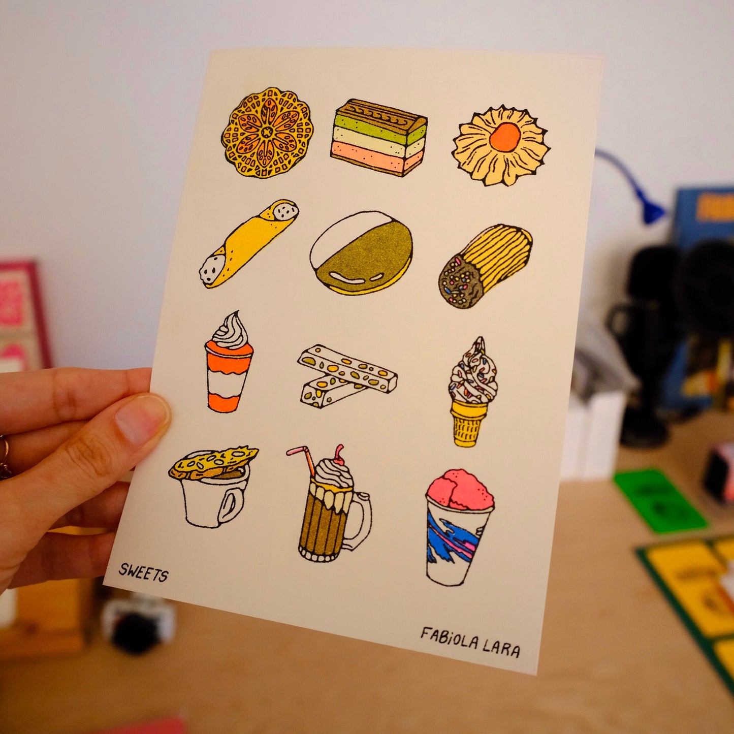 Philly Sweets 5x7" Risograph Print