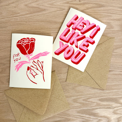 🌹 For Your Heart: A Duo of Riso-Printed Valentine's Cards