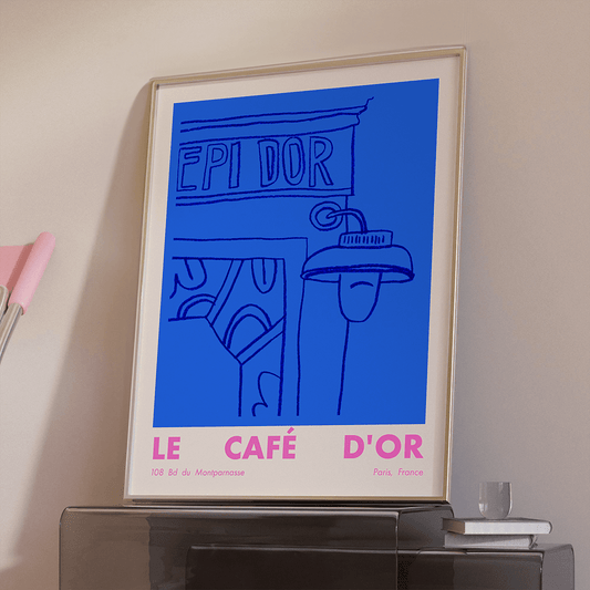 Paris Art Print - Le Cafe D'or