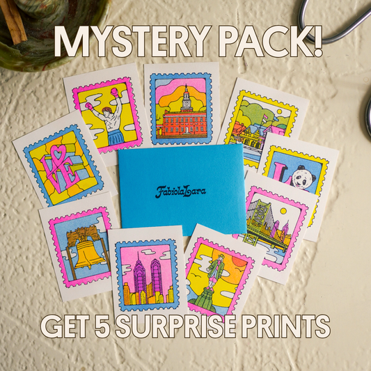 Mini Print Mystery Pack: Philadelphia Collection 🔔 — 5 Surprise Mini Prints!