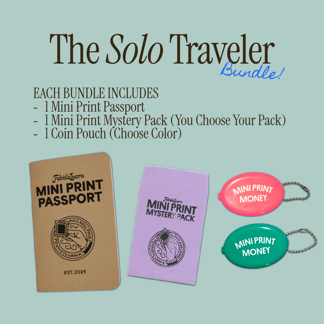 Solo Traveler Mini Print Bundle for 1