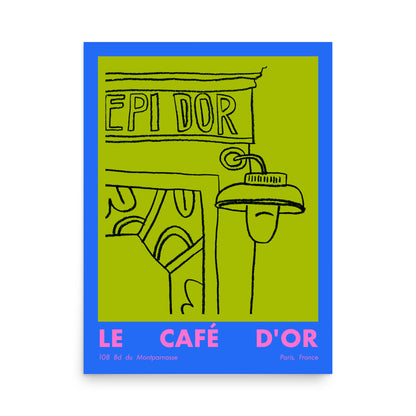 Paris Art Print - POP - Le Cafe D'or