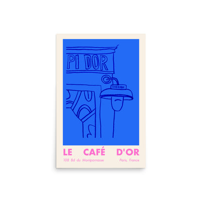 Paris Art Print - Le Cafe D'or